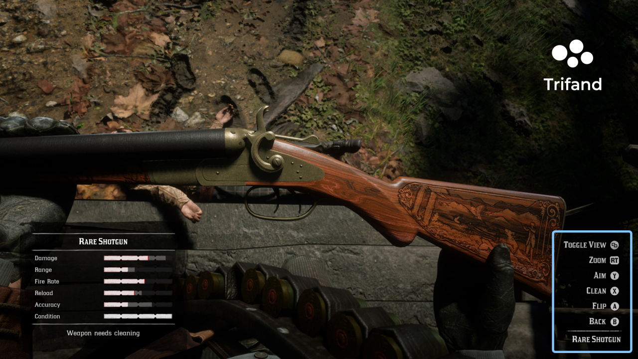 تمیز کردن اسلحه در Red Dead Redemption 2 | تریفند