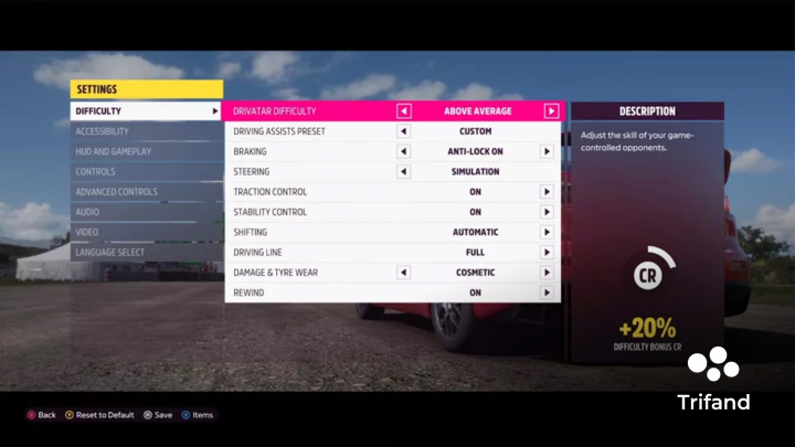 تنظیمات Forza Horizon 5