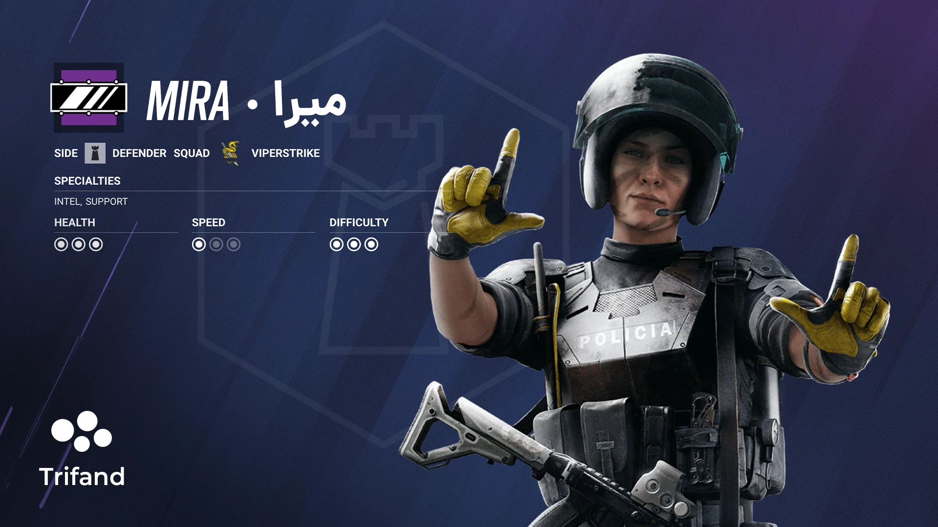 میرا (Mira) - اپراتور دفاعی Rainbow Six Seige | تریفند | تریفند